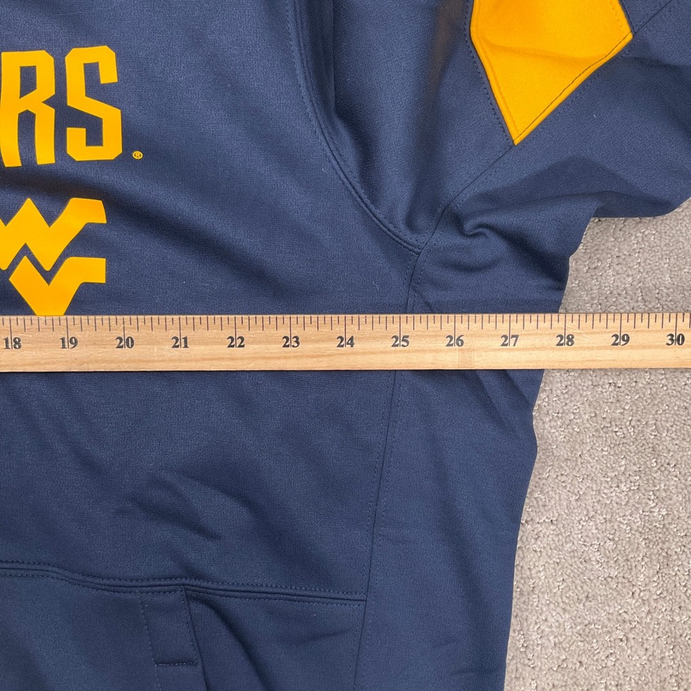 Nike Hoodie Mens XXL Navy Yellow West Virginia Mountaineers Therma Dri-FIT Shirt - Picture 6 of 11